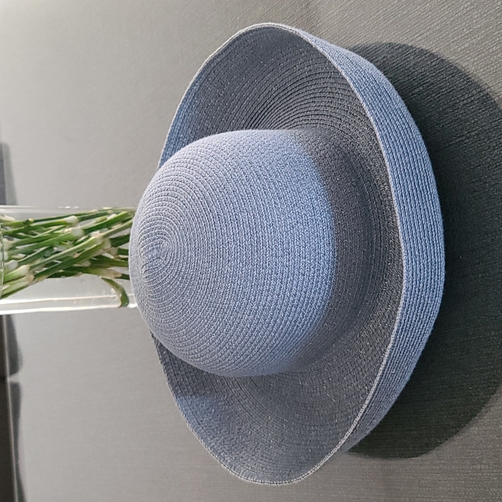 VINTAGE BETMAR NY Blue Oversized Floppy Hat Packable Beach Travel Sun Luxe - Picture 14 of 16